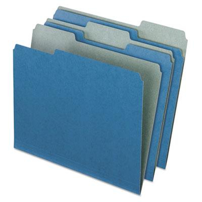 Pendaflex Earthwise 1/3 Cut Tab Letter File Folder, Blue, 100/Box