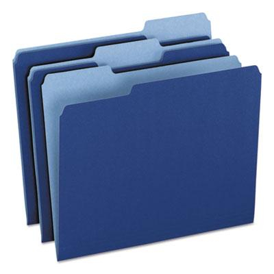 Pendaflex 1/3 Cut Tab Letter File Folder, Navy Blue, 100/Box