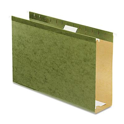 Pendaflex Legal 3" Box Bottom Hanging File Folders, Green, 25/Box