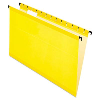 Pendaflex SureHook Legal Hanging Folders, Yellow, 20/Box