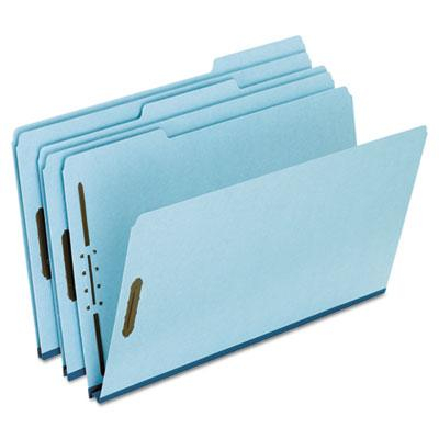Pendaflex Legal 1" Expanding 1/3 Cut Tab 2-Fastener Pressboard Folder, Blue, 25/Box