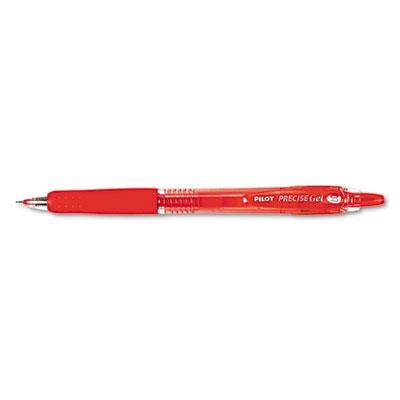 Pilot Precise 0.7 mm Fine Retractable Gel Roller Ball Pens, Red, 12-Pack