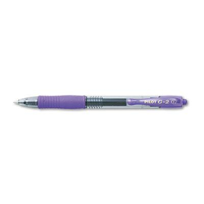 Pilot G2 0.7 mm Fine Retractable Gel Roller Ball Pens, Purple, 12-Pack