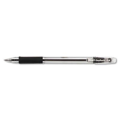 Pilot EasyTouch 0.7 mm Fine Stick Ballpoint Pens, Black, 12-Pack
