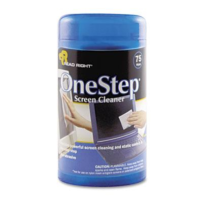 Read Right OneStep CRT Screen Cleaner Wet Wipes Can, 75 Wipes