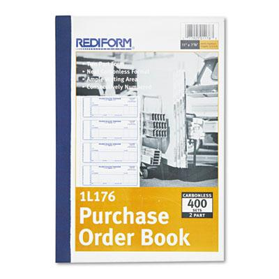 Rediform 2-3/4" x 7-7/8" 400-Page Purchase Order Book