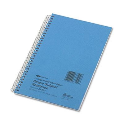 National Brand 5" X 7-3/4" 80-Sheet College Rule Notebook, Blue Cover