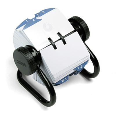 Rolodex Open Rotary Card File Holds 500 2-1/4" x 4" Cards, Black
