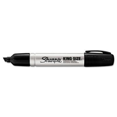 Sharpie King Size Permanent Marker, Chisel Tip, Black, 4-Pack