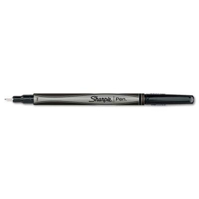 Sharpie 0.5 mm Fine Stick Plastic Point Pens, Black, 12-Pack