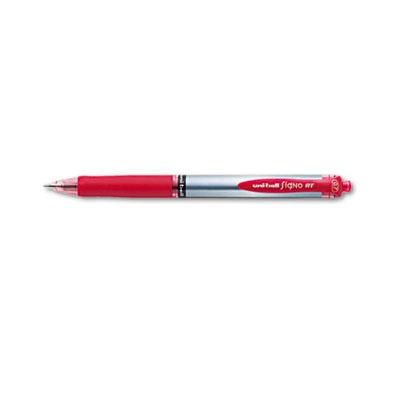 Uni-ball Signo 0.7 mm Medium Retractable Roller Ball Pens, Red, 12-Pack