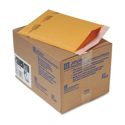 Sealed Air 7-1/4" x 12" Side Seam #1 Jiffylite Self-Seal Mailer, Golden Brown, 25/Carton