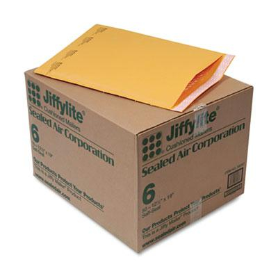 Sealed Air 12-1/2" x 19" Side Seam #6 Jiffylite Self-Seal Mailer, Golden Brown, 50/Carton