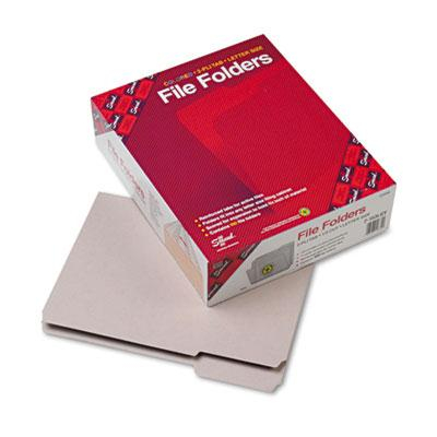 Smead Reinforced 1/3 Cut Top Tab Letter File Folder, Gray, 100/Box