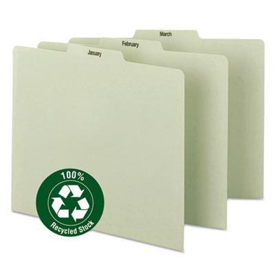 Smead Letter Monthly 1/3 Top Tab Recycled Index File Guide Set, Pressboard, 1 Set
