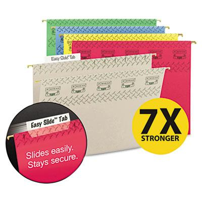 Smead Letter Tuff Hanging Folders, Assorted Colors, 15/Box