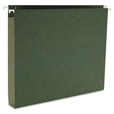 Smead Letter 1" Box Bottom Hanging File, Green, 25/Box