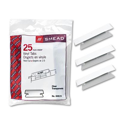 Smead 3-1/2" Hanging File Tabs & Inserts, Clear/White, 25/Pack