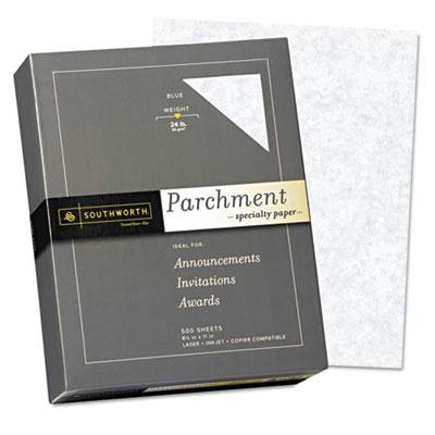 Southworth 8-1/2" x 11", 24lb, 500-Sheets, Blue Parchment Specialty Paper