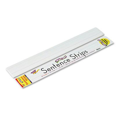 Trend 24" x 3" Wipe-Off Sentence Strips, White, 30/Pack