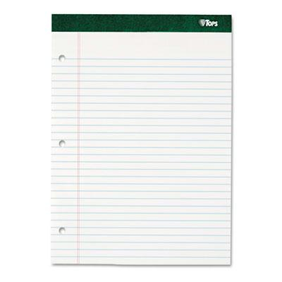 TOPS 8-1/2" X 11-3/4" 100-Sheet Double Docket Legal Rule Pad, White Paper
