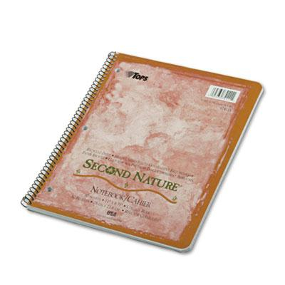 TOPS Second Nature 8-1/2" X 11" 80-Sheet College Rule Wirebound Notebook