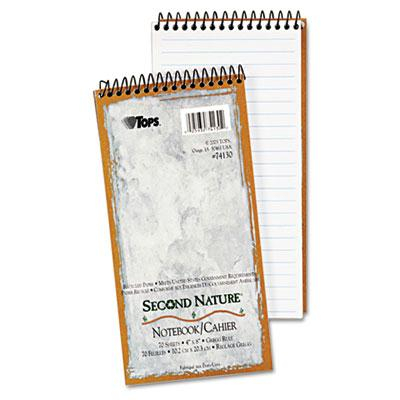 TOPS Second Nature 4" X 8" 70-Sheet Gregg Rule Recycled Notepad