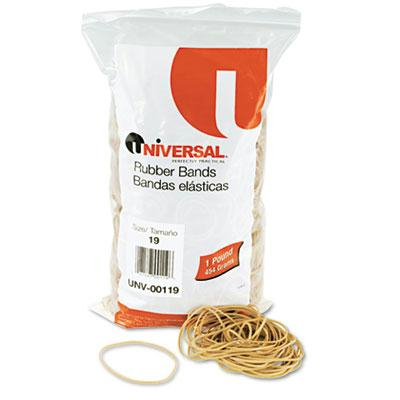 Universal 3-1/2" x 1/16" Size #19 Rubber Bands, 1 lb. Pack