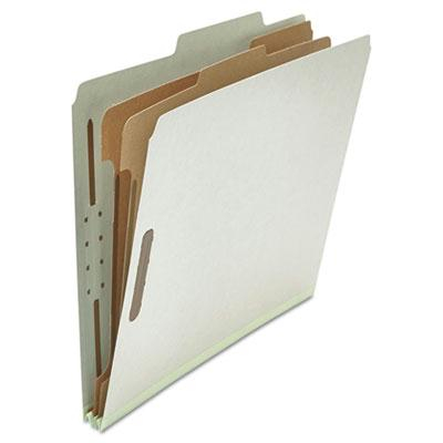 Universal 6-Section Letter 25-Point Pressboard Classification Folders, Gray, 10/Box
