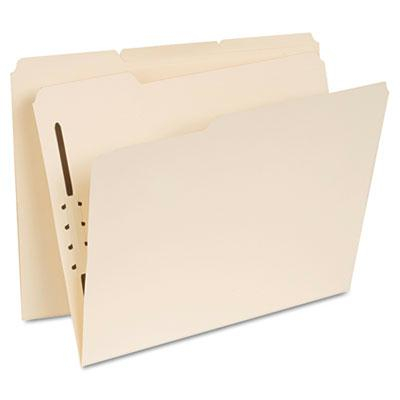 Universal Reinforced 1/3 Tab 1-Fastener Letter File Folder, Manila, 50/Box