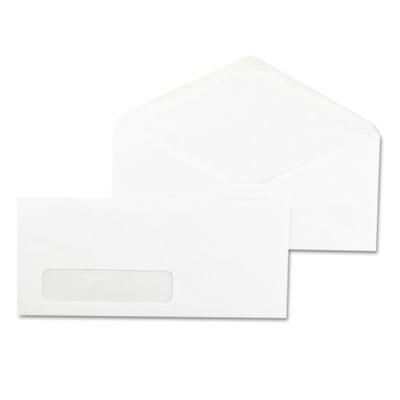 Universal 4-1/8" x 9-1/2" V-Flap #10 Window Business Envelope, White, 500/Box