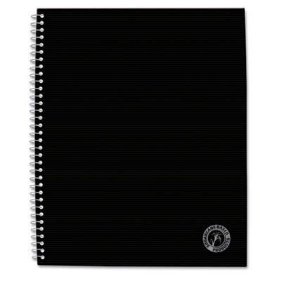 Universal One 8-1/2" X 11" 100-Sheet College Rule Wirebound Sugarcane Notebook, Black Cover