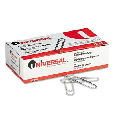 Universal Jumbo Wire Nonskid Finish Paper Clips, 1000-Paper Clips