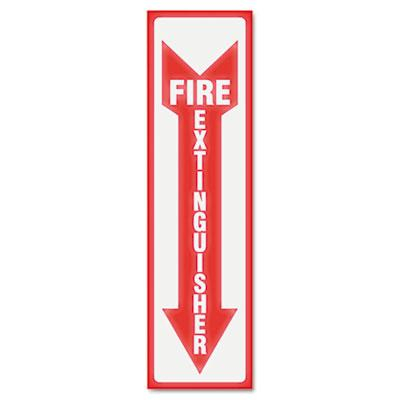 Headline 4" W x 13" H Glow-in-the-Dark Fire Extinguisher Sign