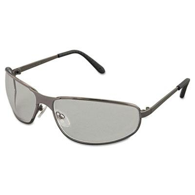 Uvex Tomcat Safety Glasses, Gun Metal Frame with Clear Lens