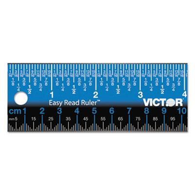 Victor 18" Standard & Metric Stainless Steel Ruler, Blue