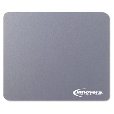 Innovera 9" x 7-1/2" Natural Rubber Mouse Pad, Gray