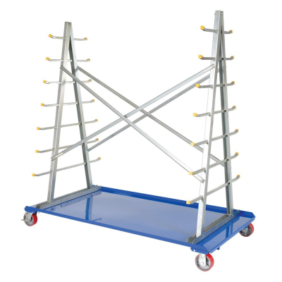 Vestil A-Frame Cart With Storage Rack