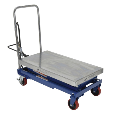 Vestil Air Hydraulic Steel 800 to 2000 lb Scissor Lift Carts