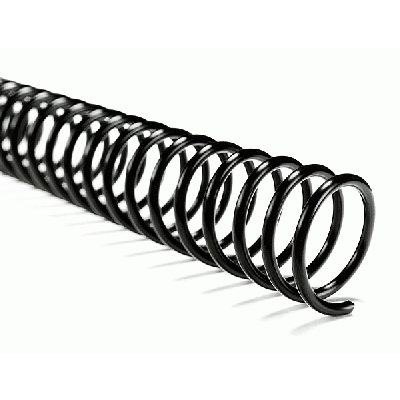 Akiles 20mm Plastic Coil Bindings (100 Pcs.) 160 sheet capacity 4:1 Pitch 12" Length (Shown in Black)