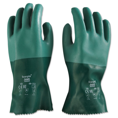 AnsellPro  Scorpio Neoprene Gloves, Green, Size 10
