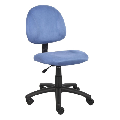 Boss B325 Deluxe Microfiber Mid-Back Posture Chair (Shown in Blue)