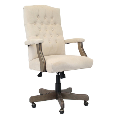 Boss B905DW Fabric Hardwood High-Back Executive Chair (Shown in Champagne)