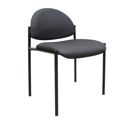 Boss B9505 Contemporary Stacking Armless Guest Chair (Shown in Black)