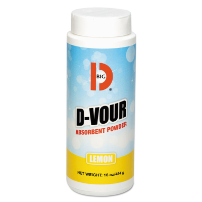 Big D D-Vour 16 oz. Absorbent Powder, 6.5" W x 9.3" L x 8.5" H, 6/Pack