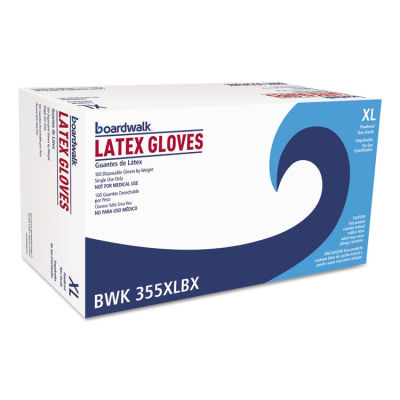 Boardwalk General Purpose Powdered Latex Gloves, X-Large, Natural, 4.4 mil, 1,000/Pack