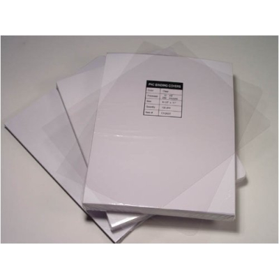 Akiles 5 Mil 8.5" x 11" Square Corner With Tissue Interleaving Crystal Clear Binding Covers
