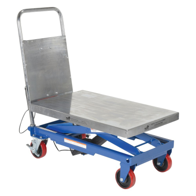 Vestil Linear Actuated Elevating Steel Cart 500 lb Load 19.5" x 32"