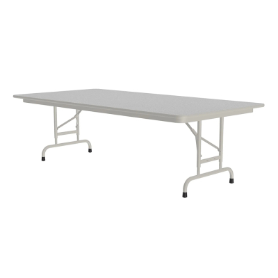 Correll 96" W x 36" D Height Adjustable 22" to 32" Rectangular Melamine Folding Table (Shown in Granite)