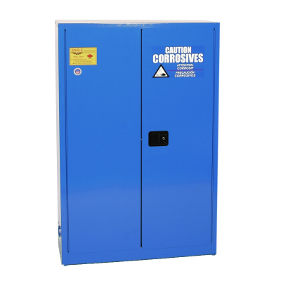 Eagle CRA-45 Sliding Self Close Two Door Corrosives Acids Safety Cabinet, 45 Gallons, Blue